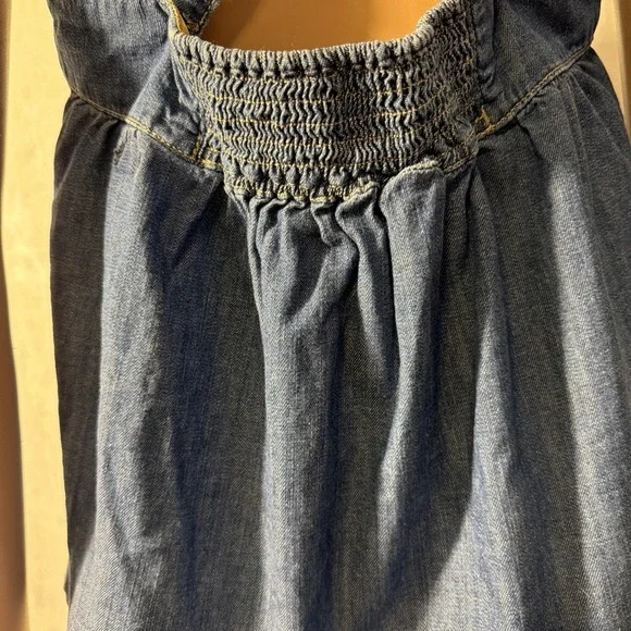 Lucky Brand Women's Denim Retro tank top Size Small Boho Festival - Picture 4 of 8